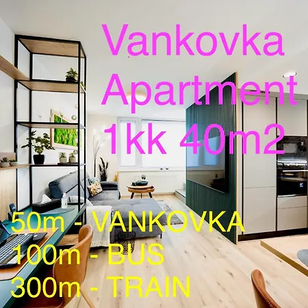 Dh Vankovka 1kk - Bus, Vankovka 50m Apartmán Brno